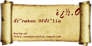 Énekes Ofélia névjegykártya